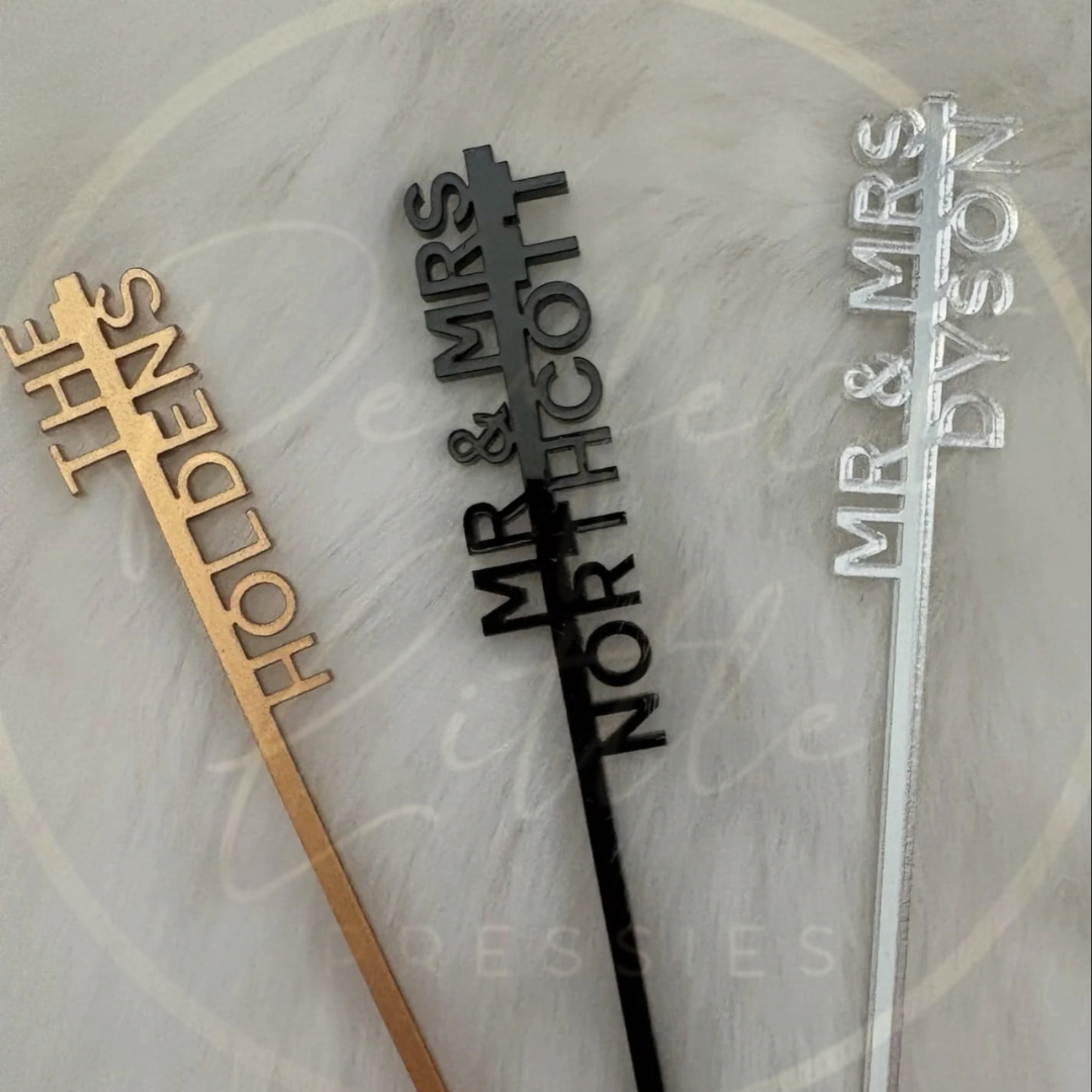 Wedding - Acrylic Drink Stirrers