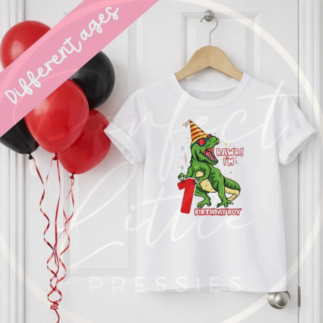 Birthday T-Shirt - Rawr I'm Dinosaur