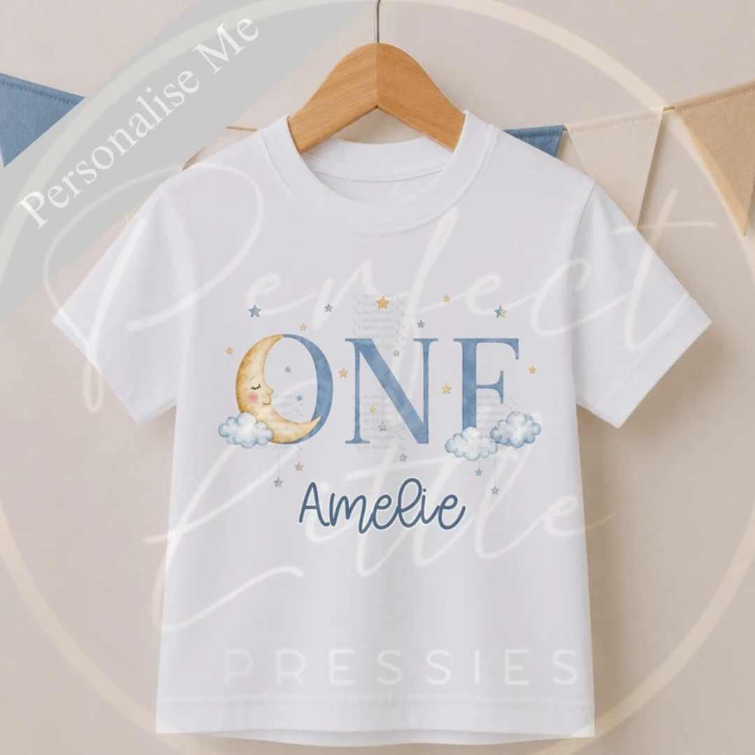 Birthday T-Shirt - Blue Moonlight Scene