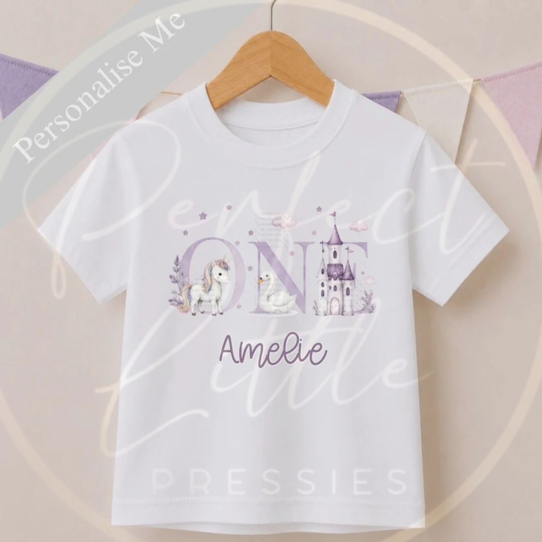 Birthday T-Shirt - Purple Unicorn Wonderland