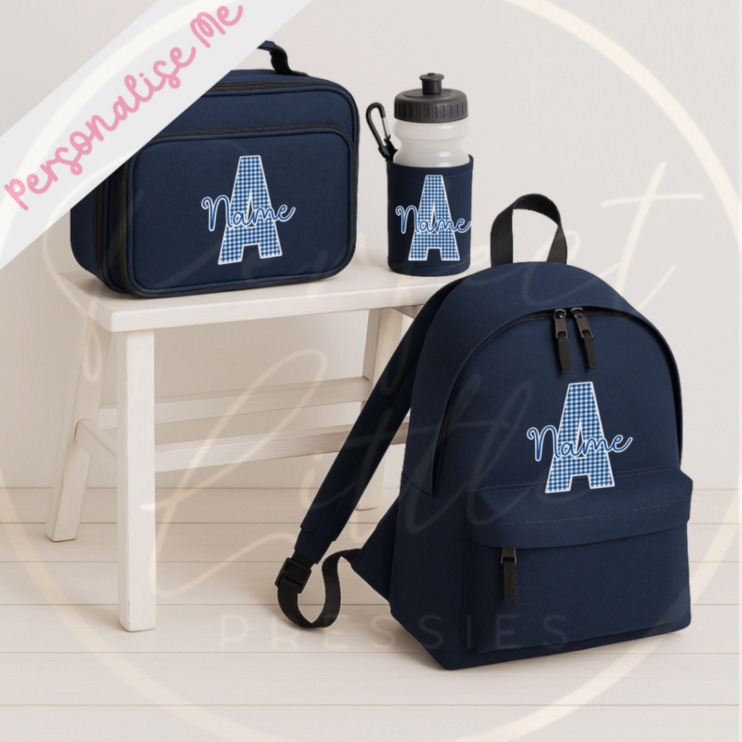 School Set - Blue Gingham