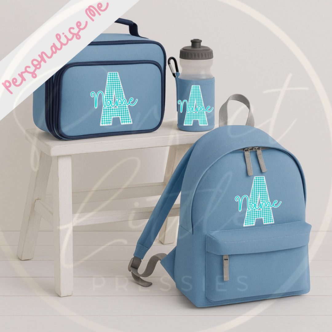 School Set - Light Blue Gingham