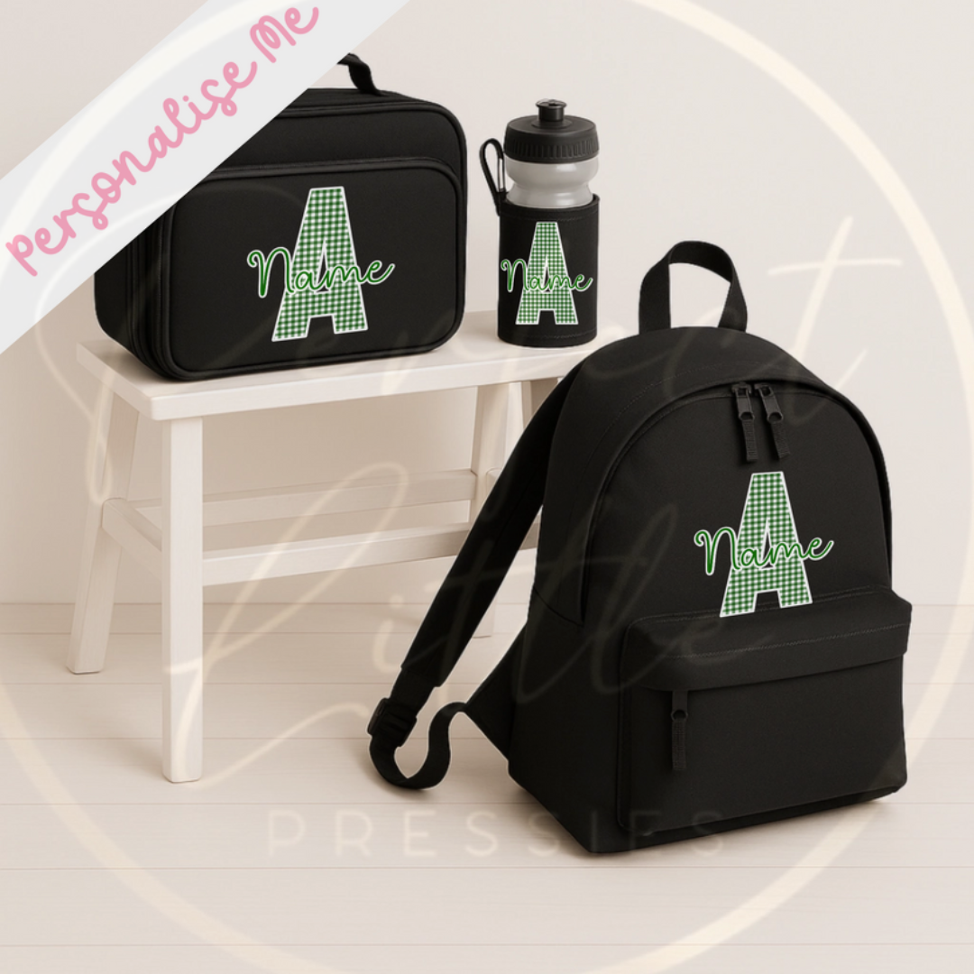 School Set - Green Gingham