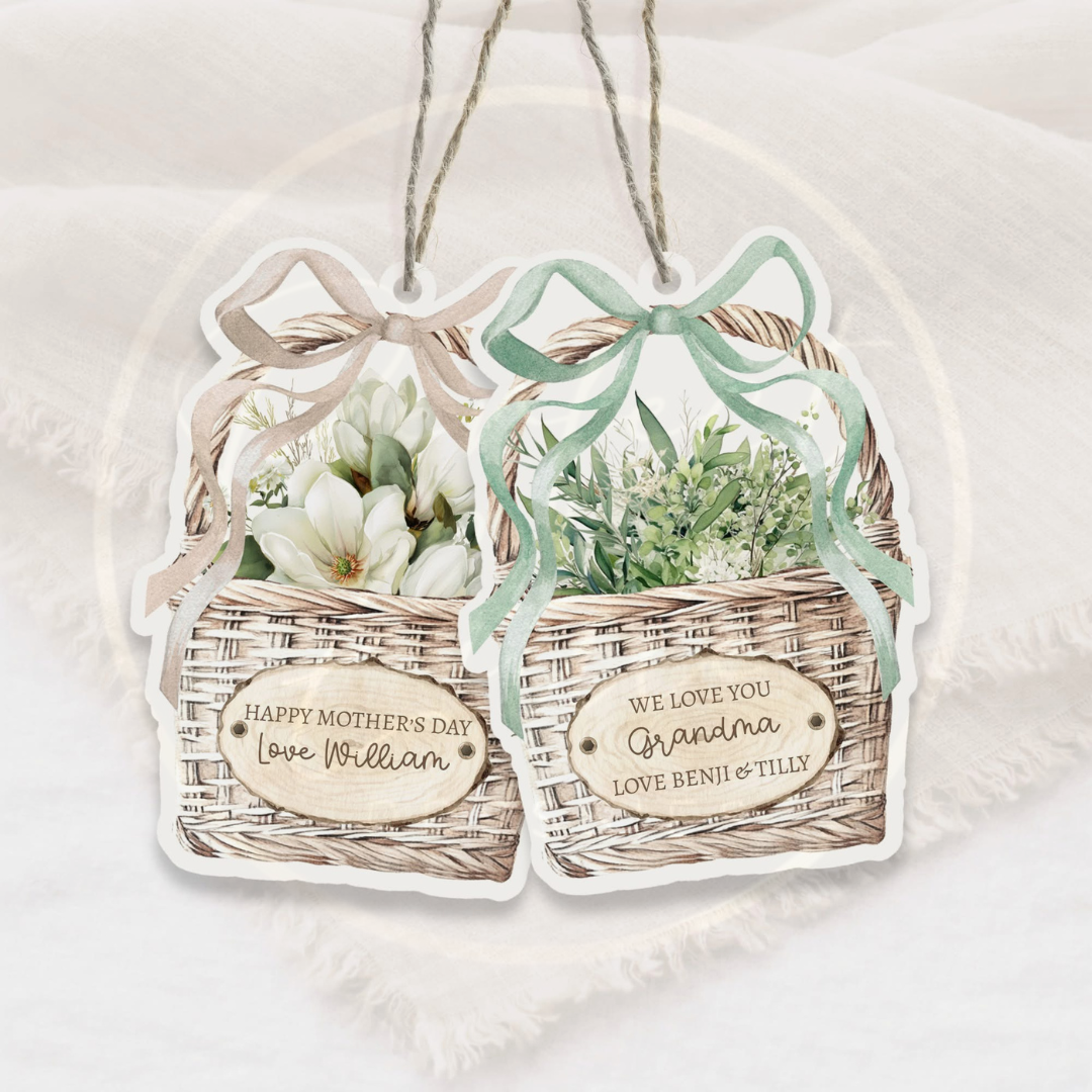 Mother's Day - Hanging Floral Basket Printed Acrylic
