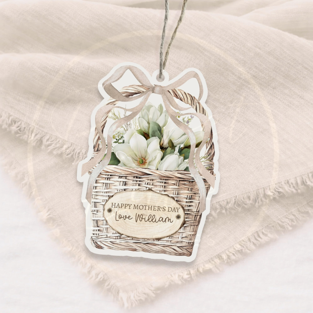 Mother's Day - Hanging Floral Basket Printed Acrylic