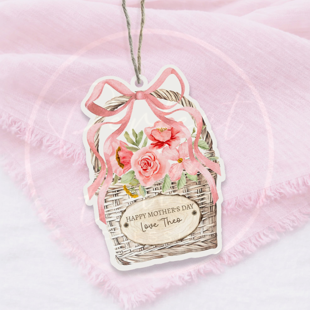 Mother's Day - Hanging Floral Basket Printed Acrylic