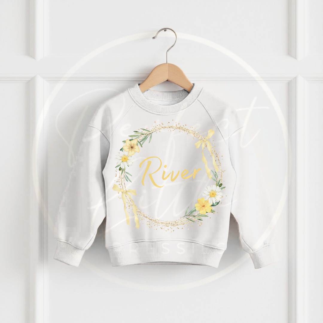 Kids Jumper - Glitter Bow Wreath