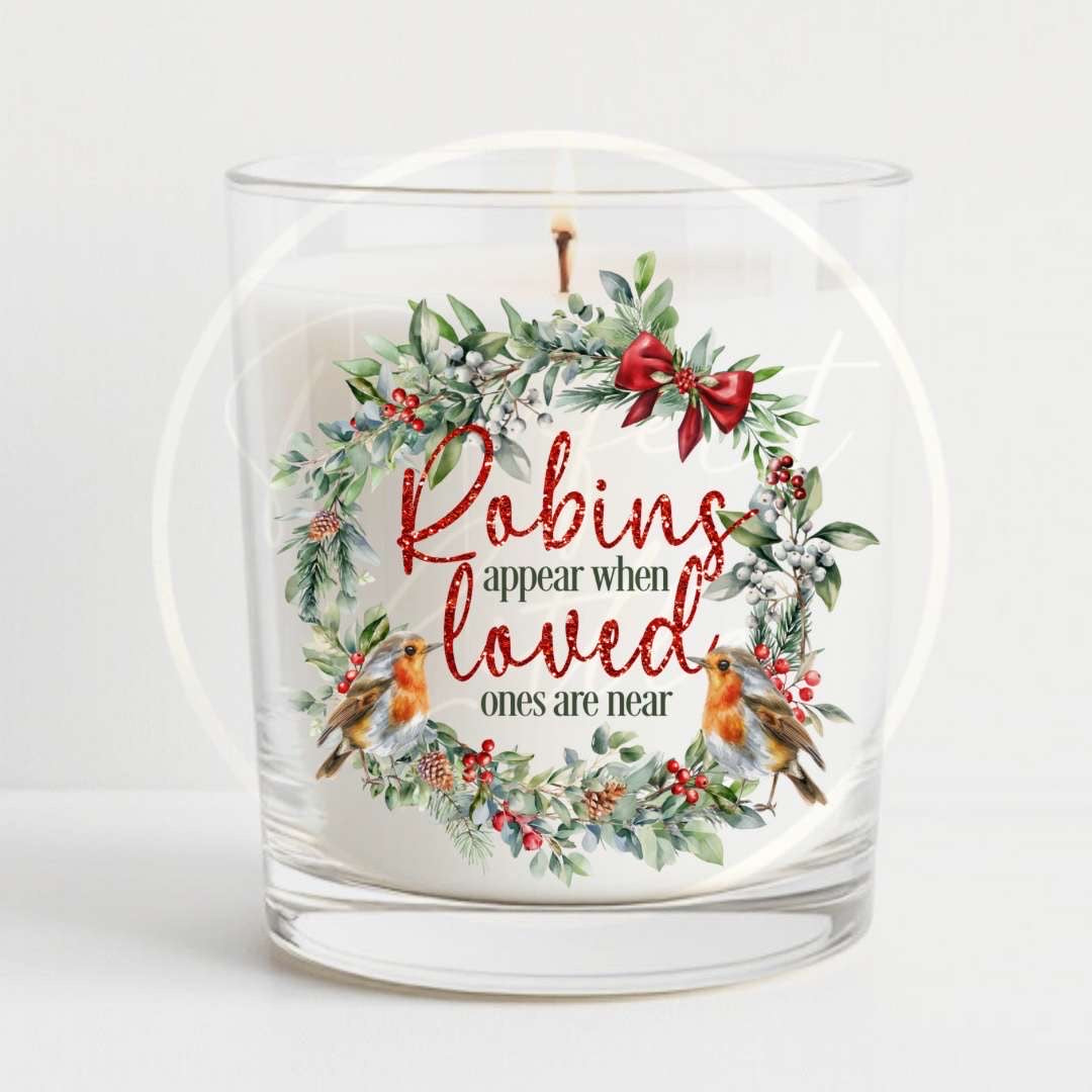 Christmas Candle - Robins Appear Memorial