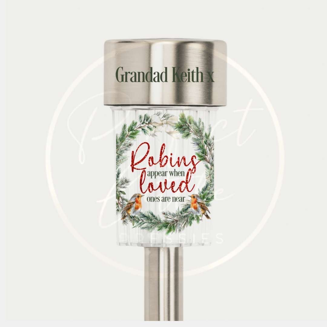 Christmas Solar Light - Robins Appear Memorial