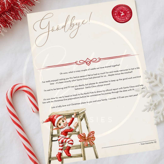 Christmas Letter - Elf Goodbye