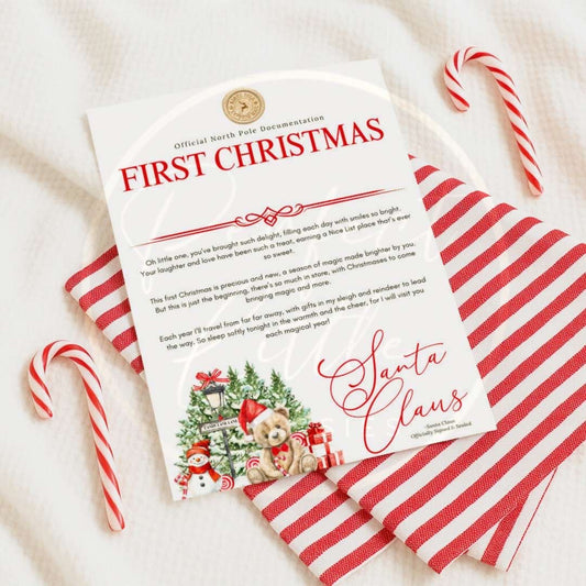Christmas Letter - Red Bear First Christmas