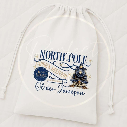 Christmas Drawstring Bag - Navy Express