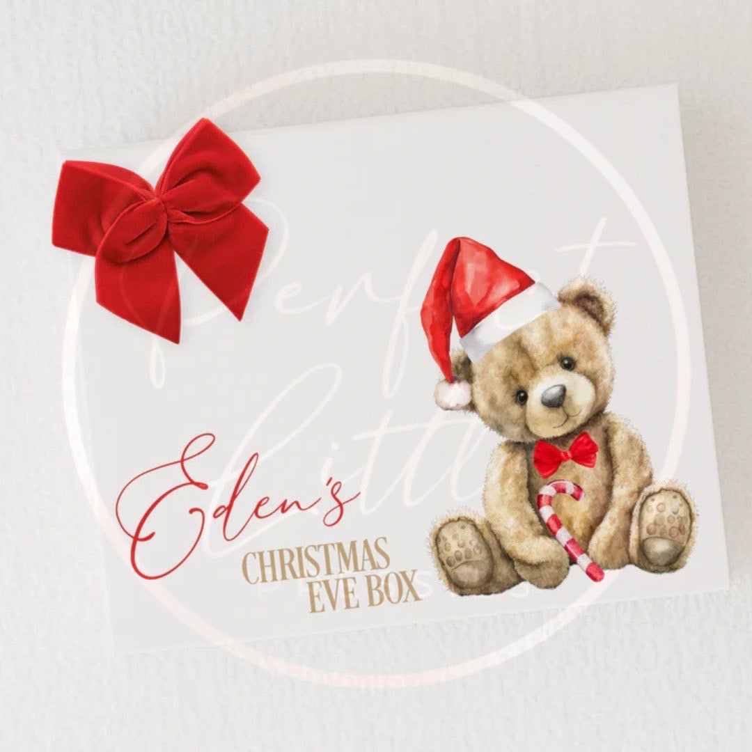 Christmas Box - Red Hat Bear