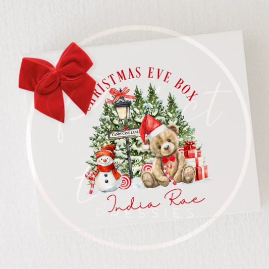 Christmas Box - Red Bear Candy Cane Lane