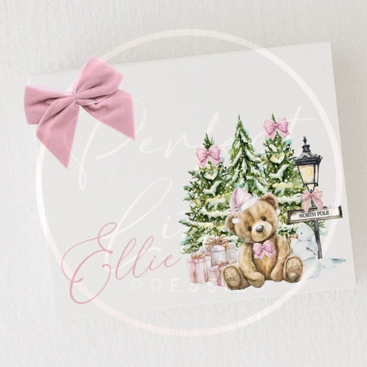 Christmas Box - Pink Bear Scene
