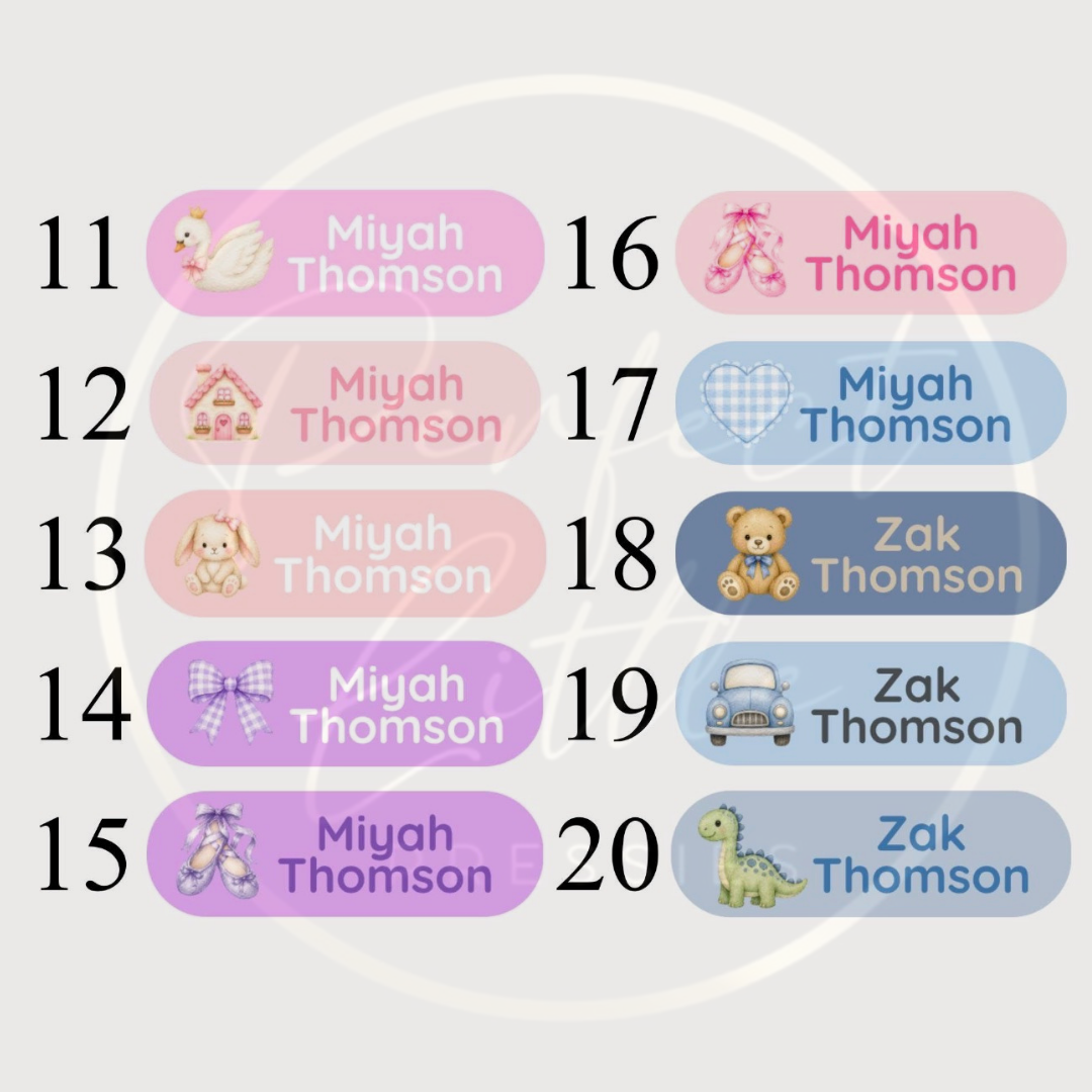 ADHESIVE LABELS - (45 designs)