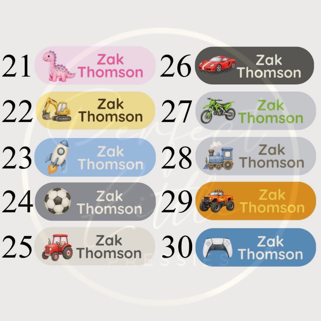 ADHESIVE LABELS - (45 designs)