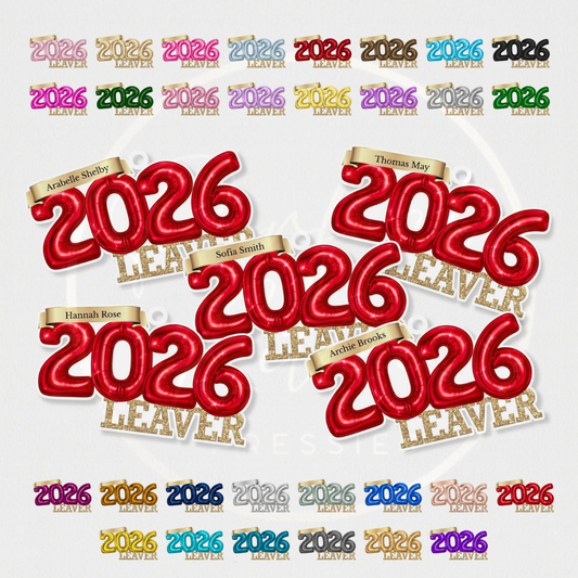 School Leaver Keyring - Foil Balloon Design