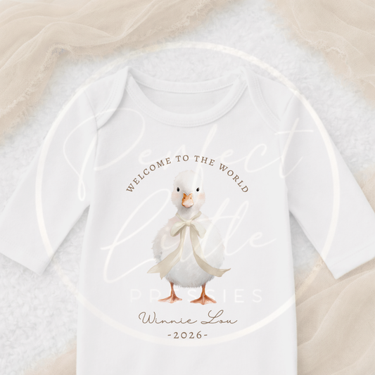 Baby Sleepsuit - Soft Duckling