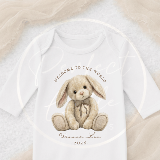 Baby Sleepsuit - Soft Bunny
