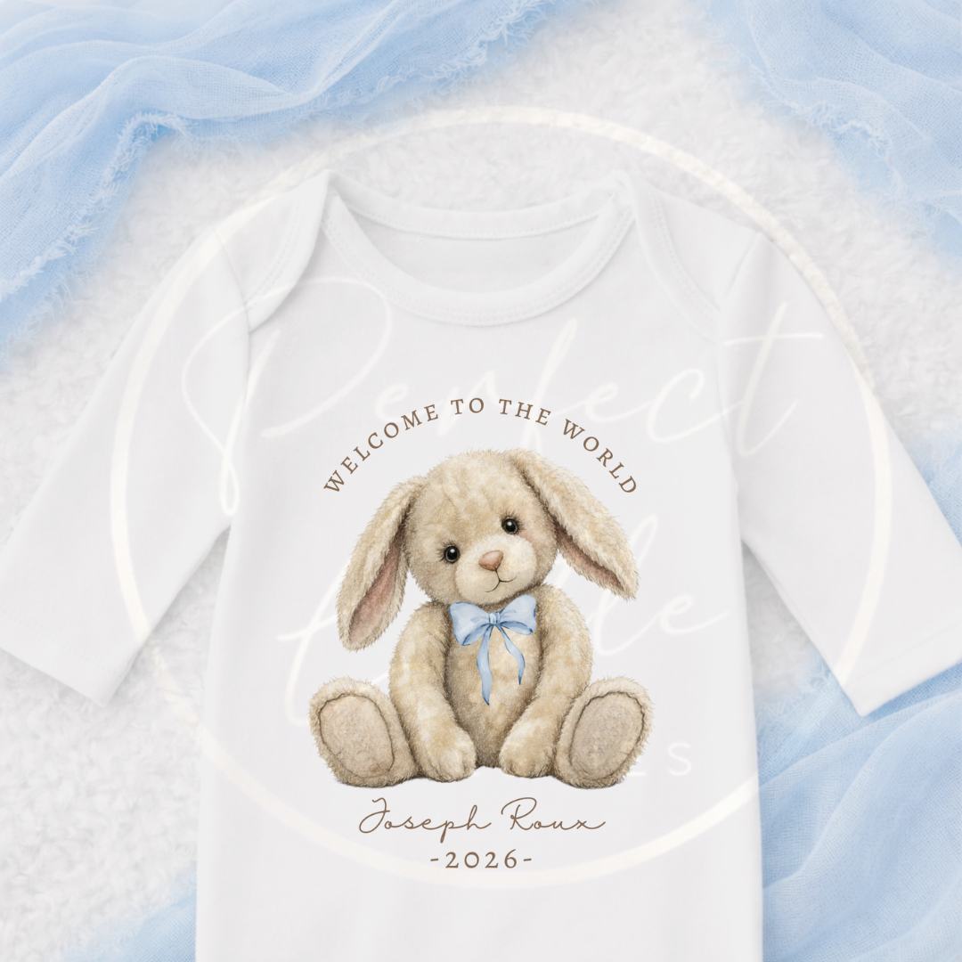 Baby Sleepsuit - Soft Bunny