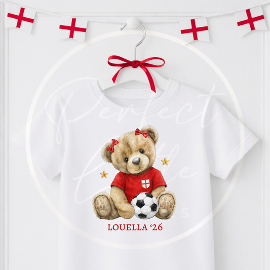 World Cup - Kids T-Shirt England Bear Bow