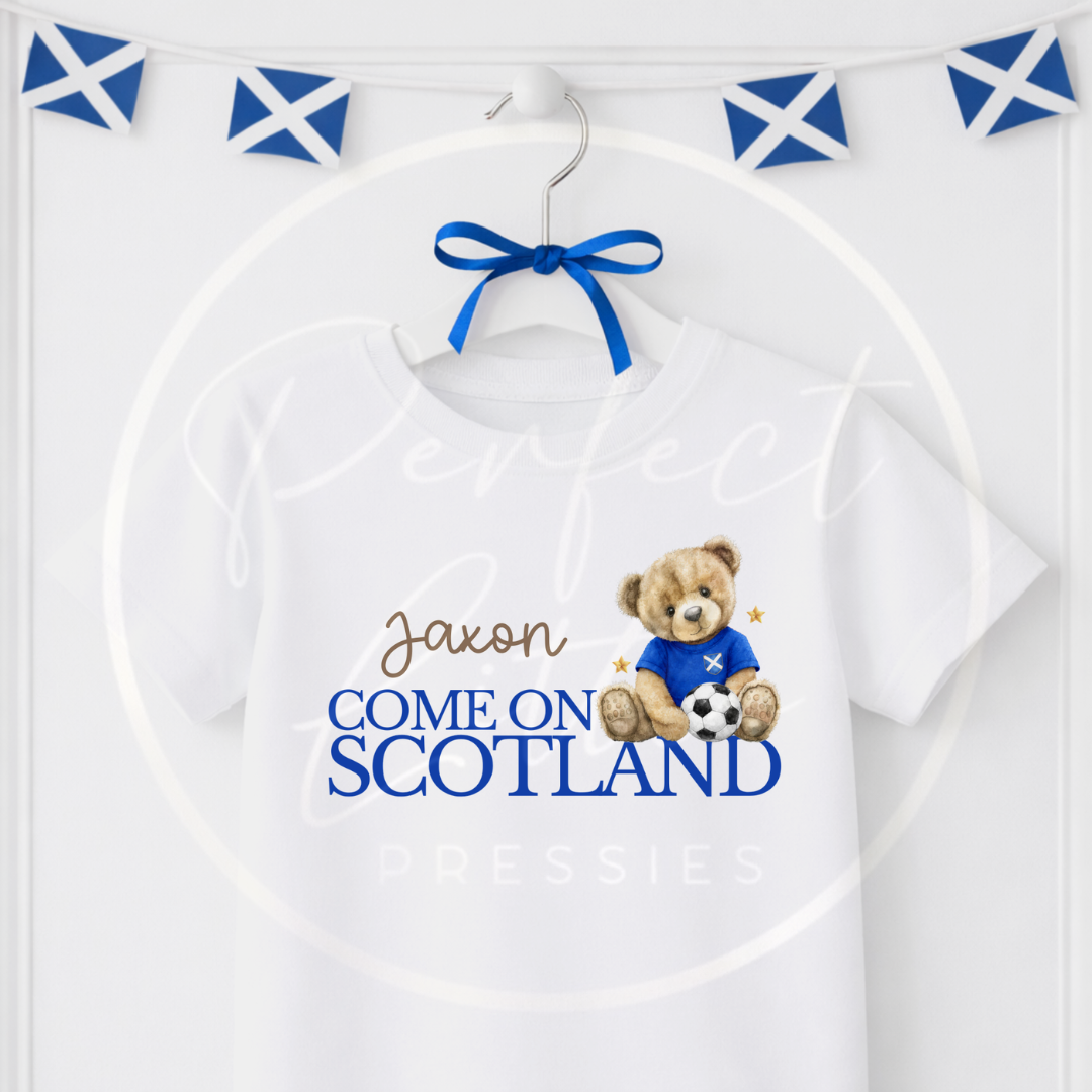 World Cup - Kids T-Shirt Come On Scotland Bear
