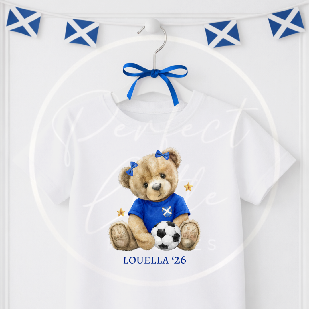 World Cup - Kids T-Shirt Scotland Bow Bear