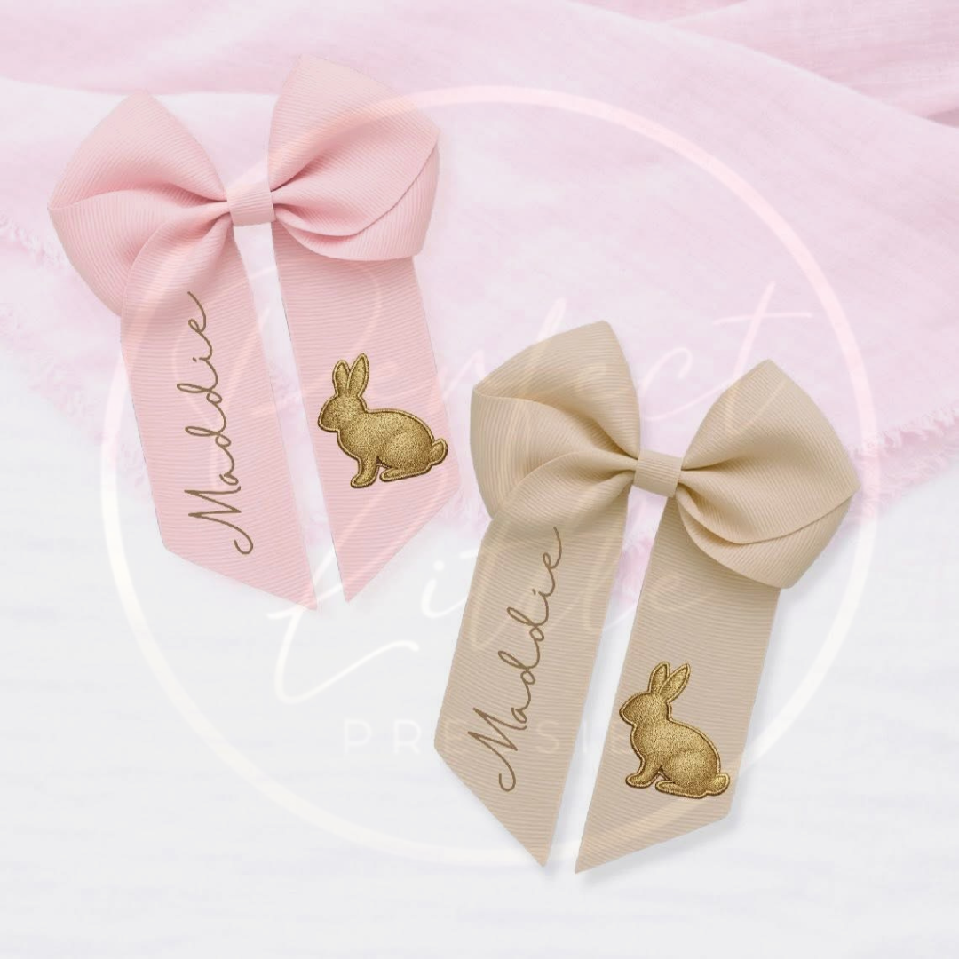 Easter - Gold Bunny Bow