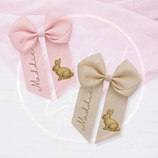 Easter - Gold Bunny Bow