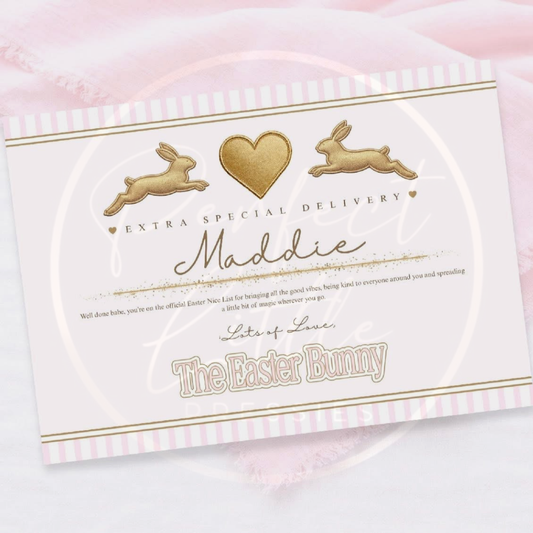 Easter - Landscape Gold Bunny Certificate