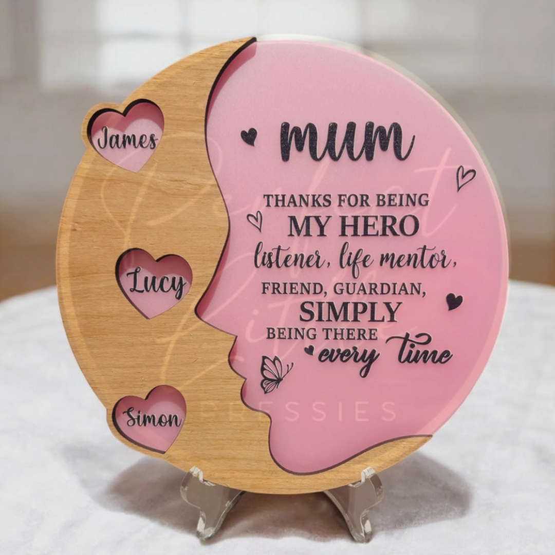 Mother's Day - Acrylic Circular Freestanding Plaque