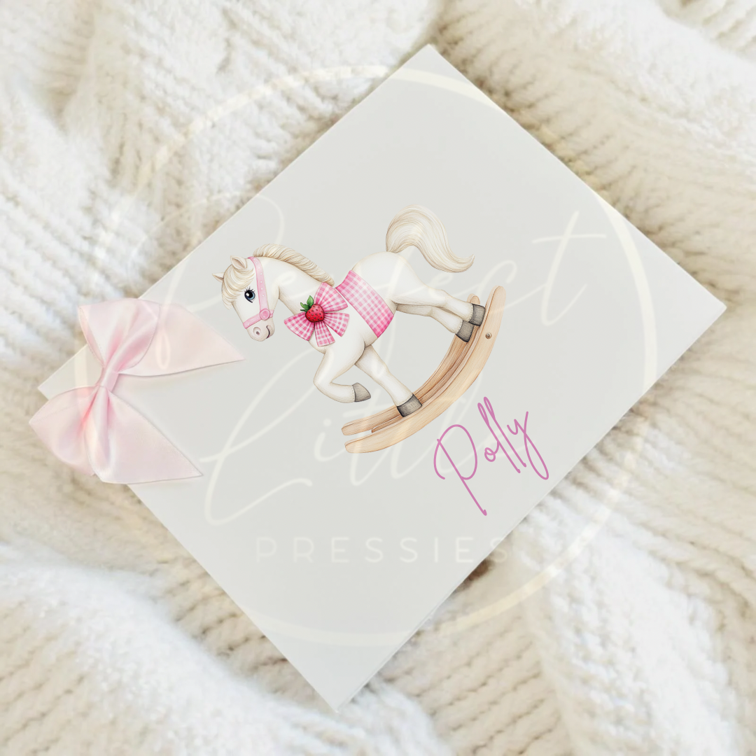 Strawberry Rocking Horse - Keepsake Box