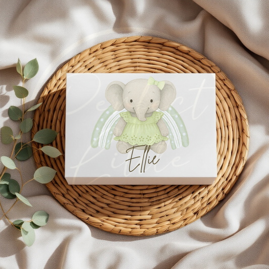 Sage Elephant Rainbow - Keepsake Box