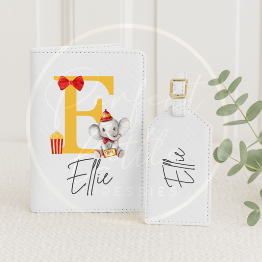 Passport Cover and Luggage Tag Set - Circus Initial