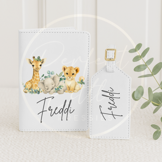 Passport Cover and Luggage Tag Set - Safari Green