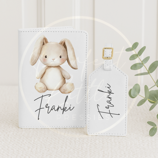Passport Cover and Luggage Tag Set - Bunny