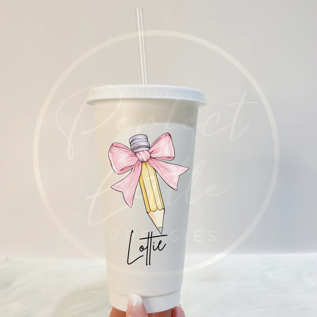 Bow Pencil Cold Cup 24oz