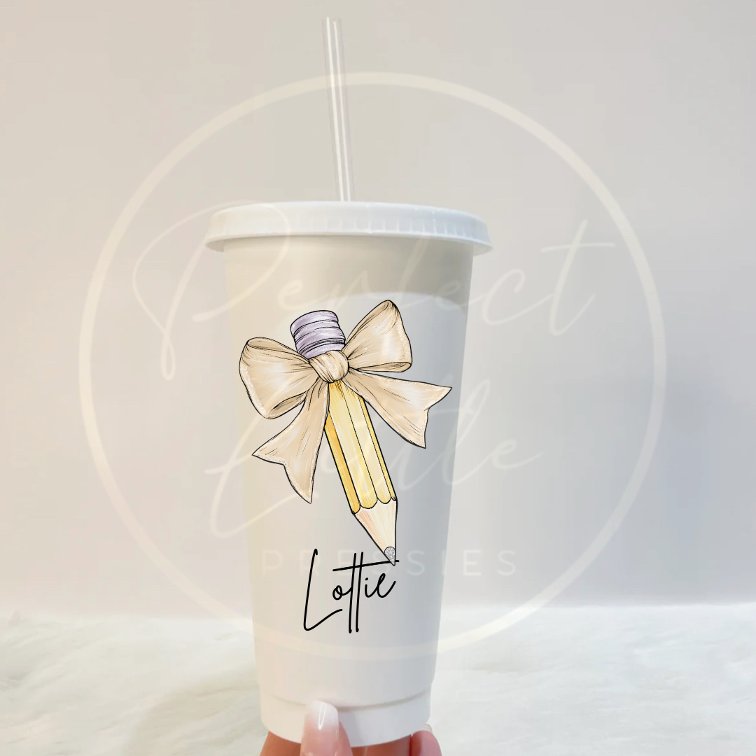 Bow Pencil Cold Cup 24oz