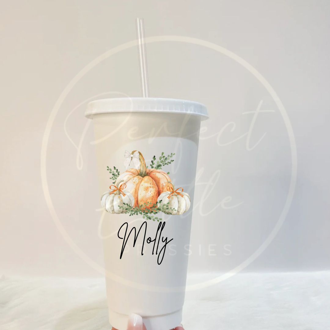 Halloween Pastel Pumpkins Cold Cup 24oz