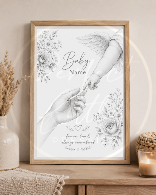 PAY WHAT YOU CAN AFFORD - Baby Memorial Hand Floral (Digital Download)