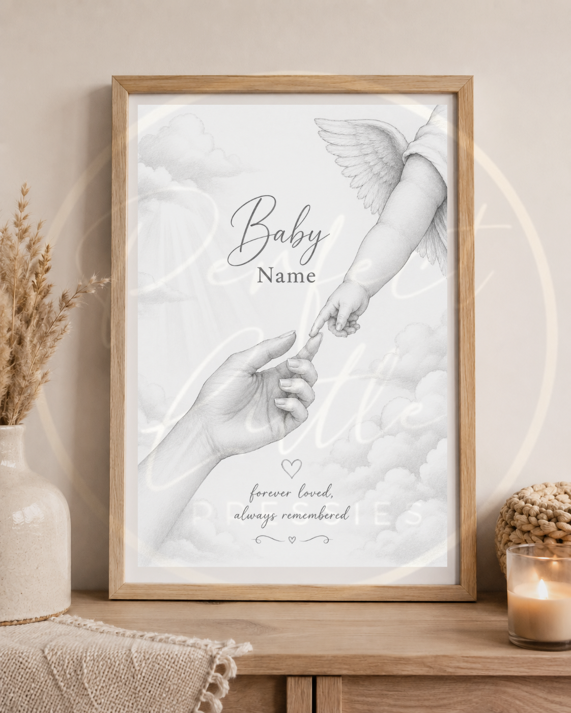 PAY WHAT YOU CAN AFFORD - Baby Memorial Hand Clouds (Digital Download)