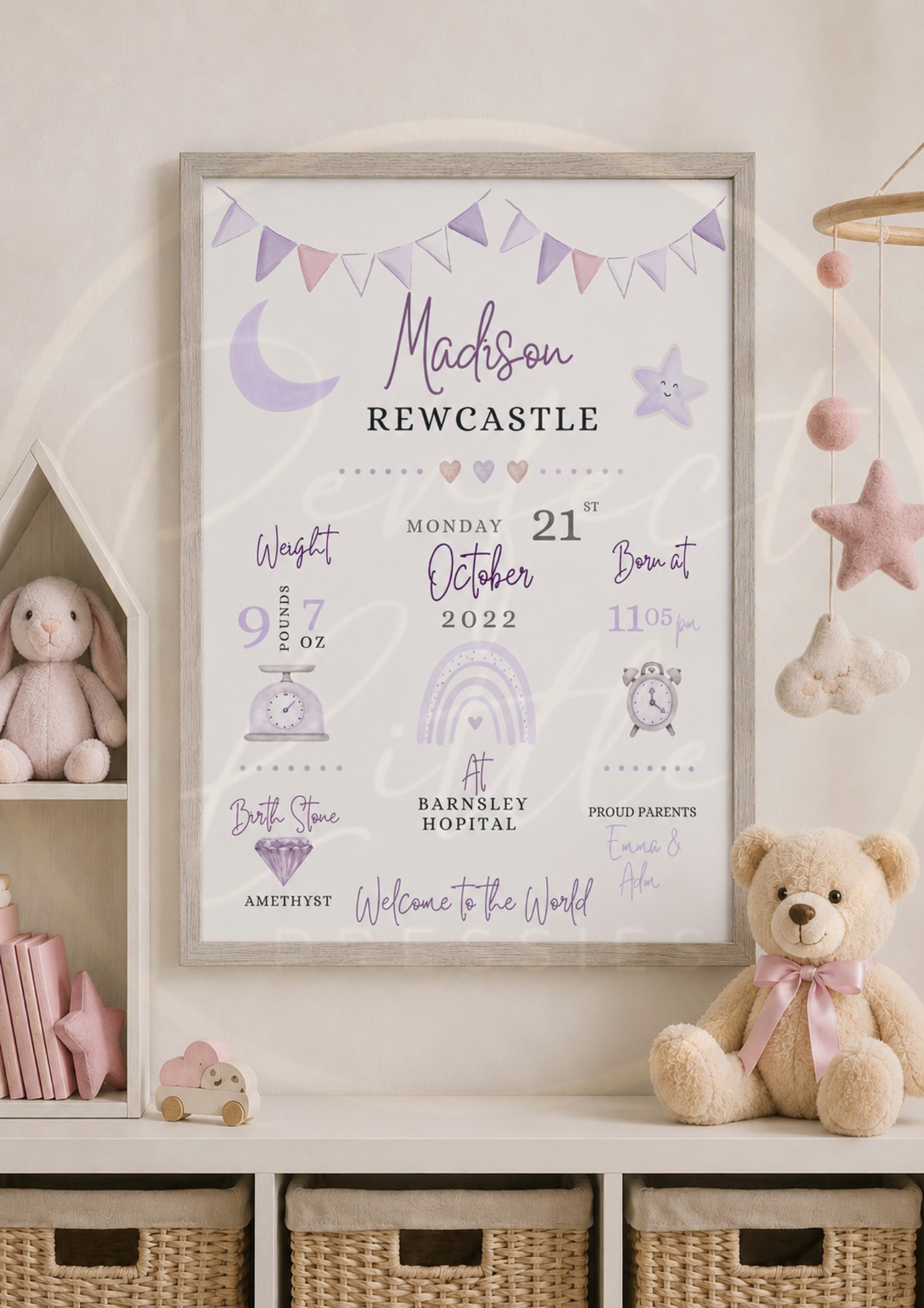 PAY WHAT YOU CAN AFFORD - Birth Stat Baby Custom Print (Digital Download)