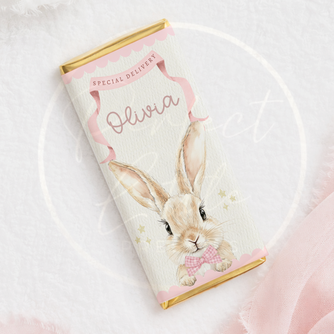 Easter - Soft Banner Bunny Chocolate Wrapper