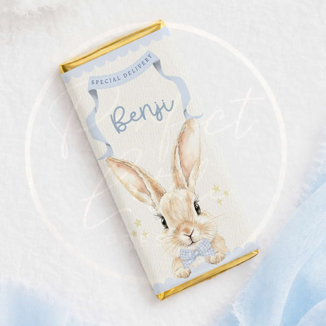 Easter - Soft Banner Bunny Chocolate Wrapper