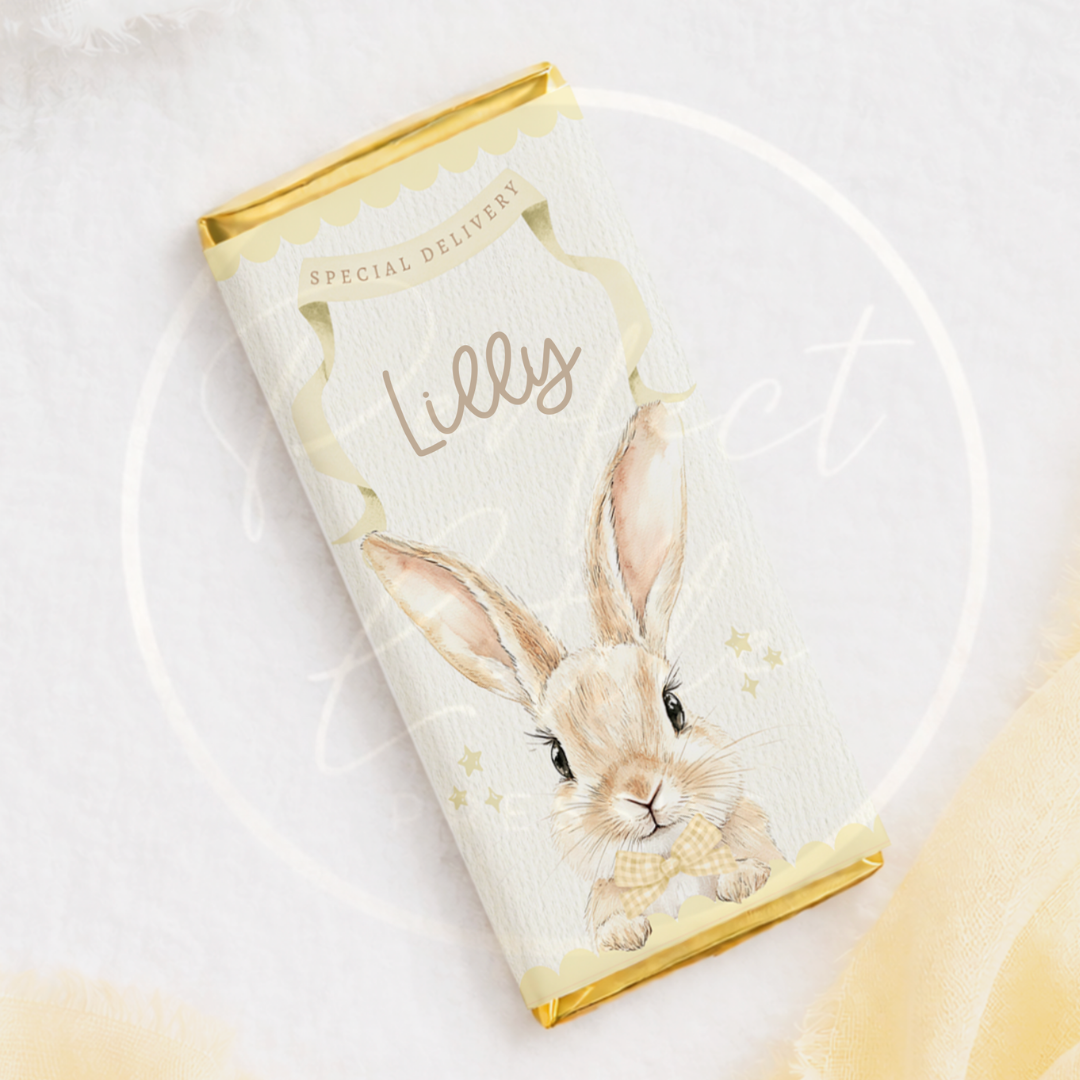 Easter - Soft Banner Bunny Chocolate Wrapper