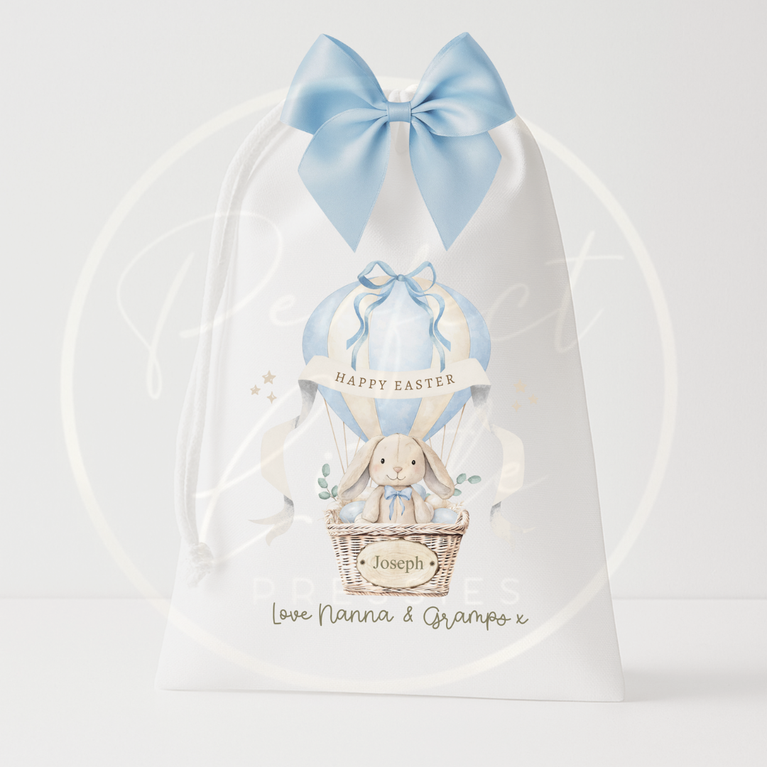 Easter - Hot Air Balloon Drawstring Bag