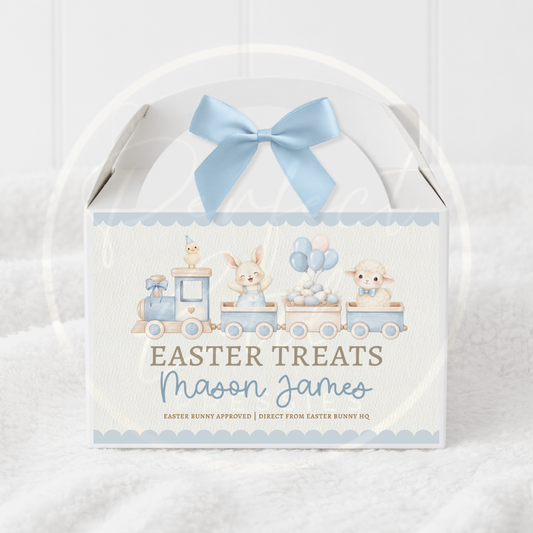 Easter - Blue Bunny Train Treat Box