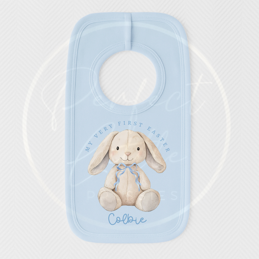 Easter - Soft Blue Bunny Bib