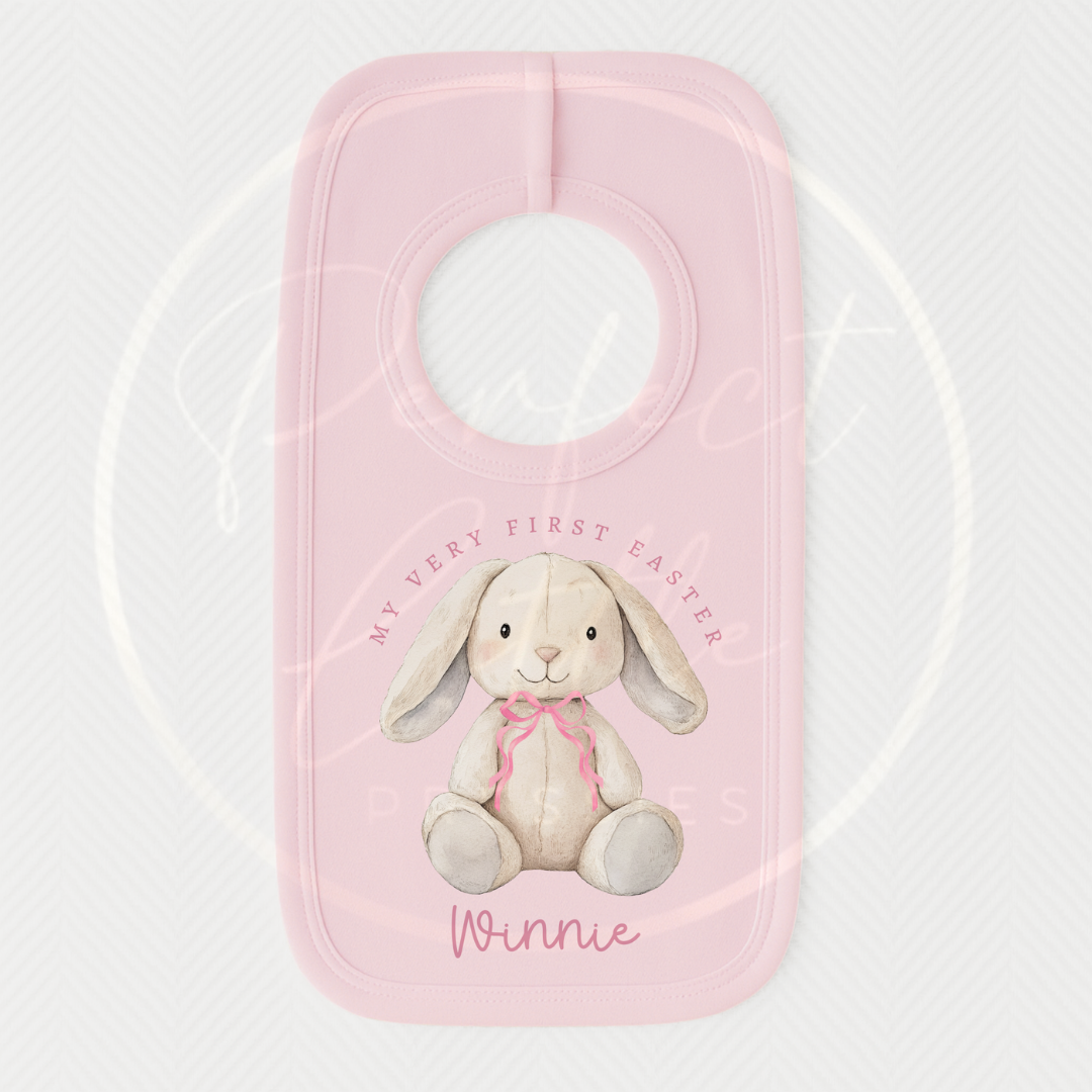 Easter - Soft Pink Bunny Bib